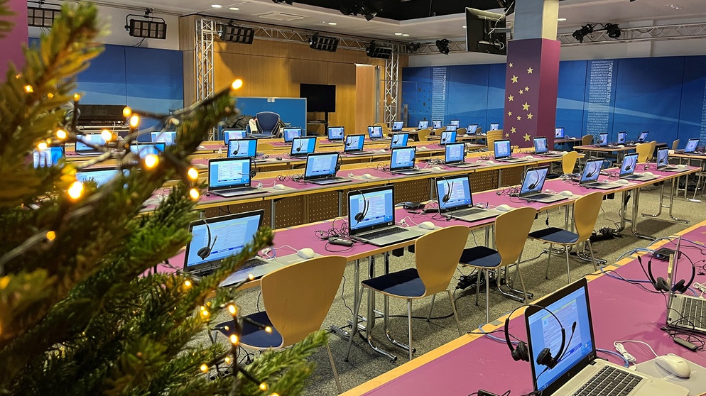 Im Münchner Funkhaus steht schon alles bereit.